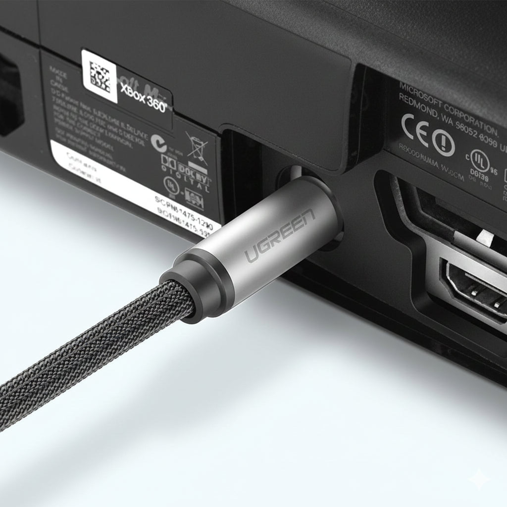 GUNMANSA UGreen AV108 Male to Male Toslink Optical Audio Cable 2m–Grey