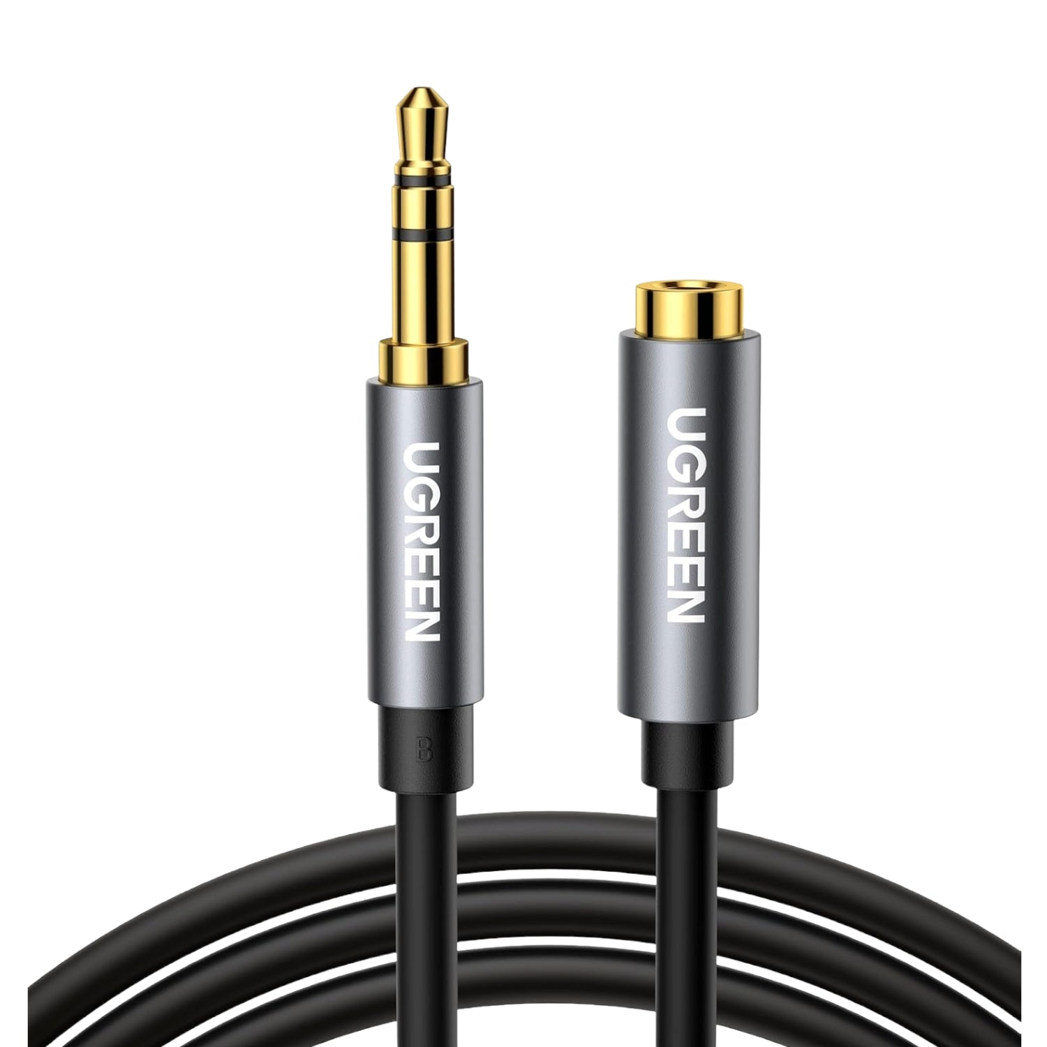 GUNMANSA UGREEN AV118 3.5mm AUX Extension Cable 1m – Male to Female –(Black)