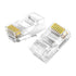 GUNMANSA UGREEN Cat6 RJ45 Modular Plugs - Transparent with Gold Contacts (10 Pieces)