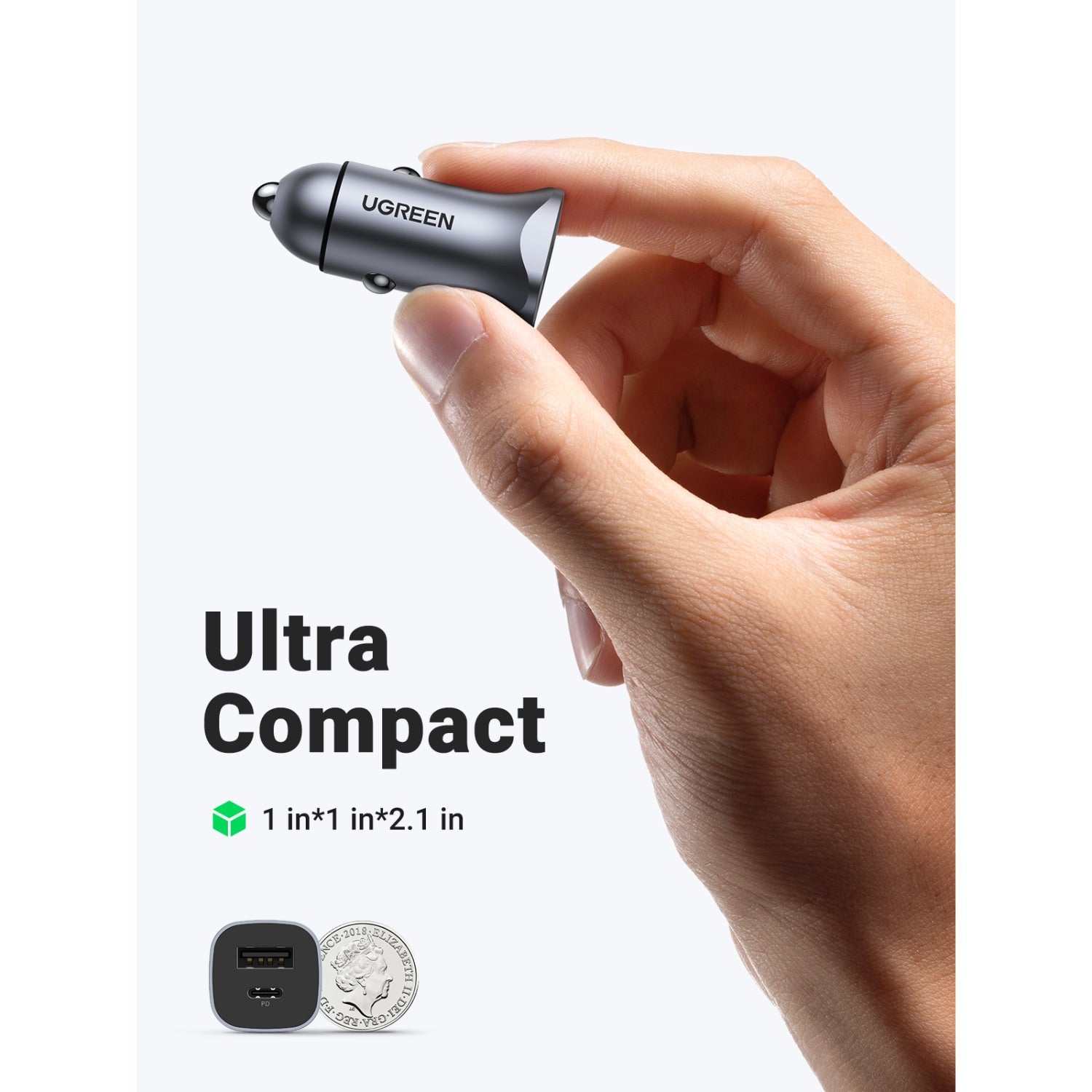 GUNMANSA UGREEN Dual PD/USB Car Charger - 30W