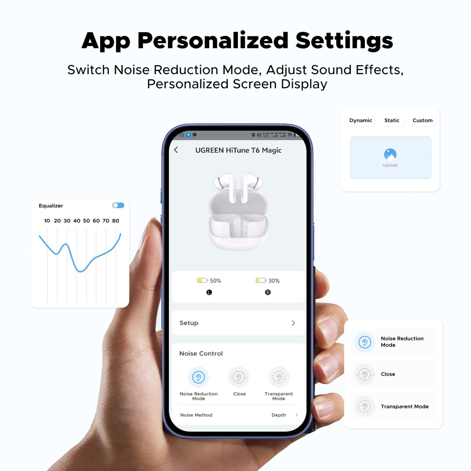 GUNMANSA UGreen EchoBuds Magic Wireless (In-Ear Earphones)–White