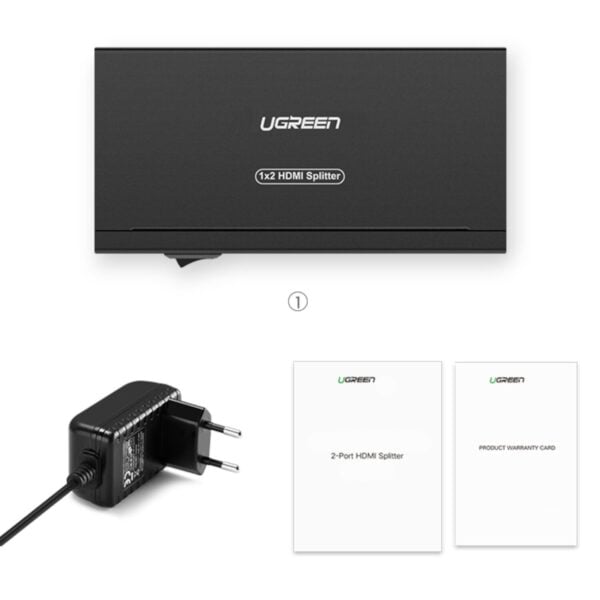 GUNMANSA UGREEN HDMI 1×2 Splitter – 4K UHD, 3D Support