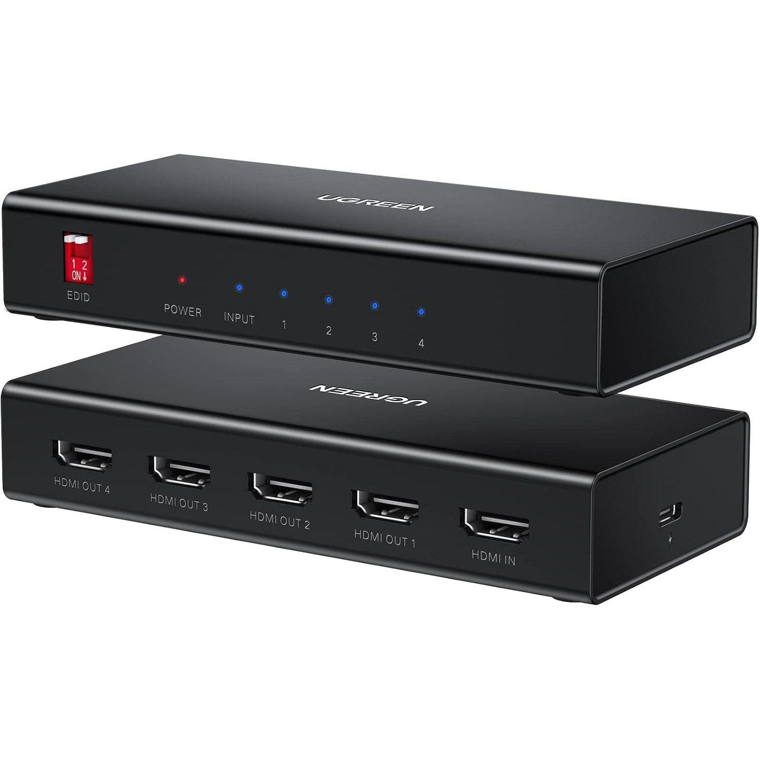 GUNMANSA UGreen HDMI 1×4 Video Splitter 4K – Black