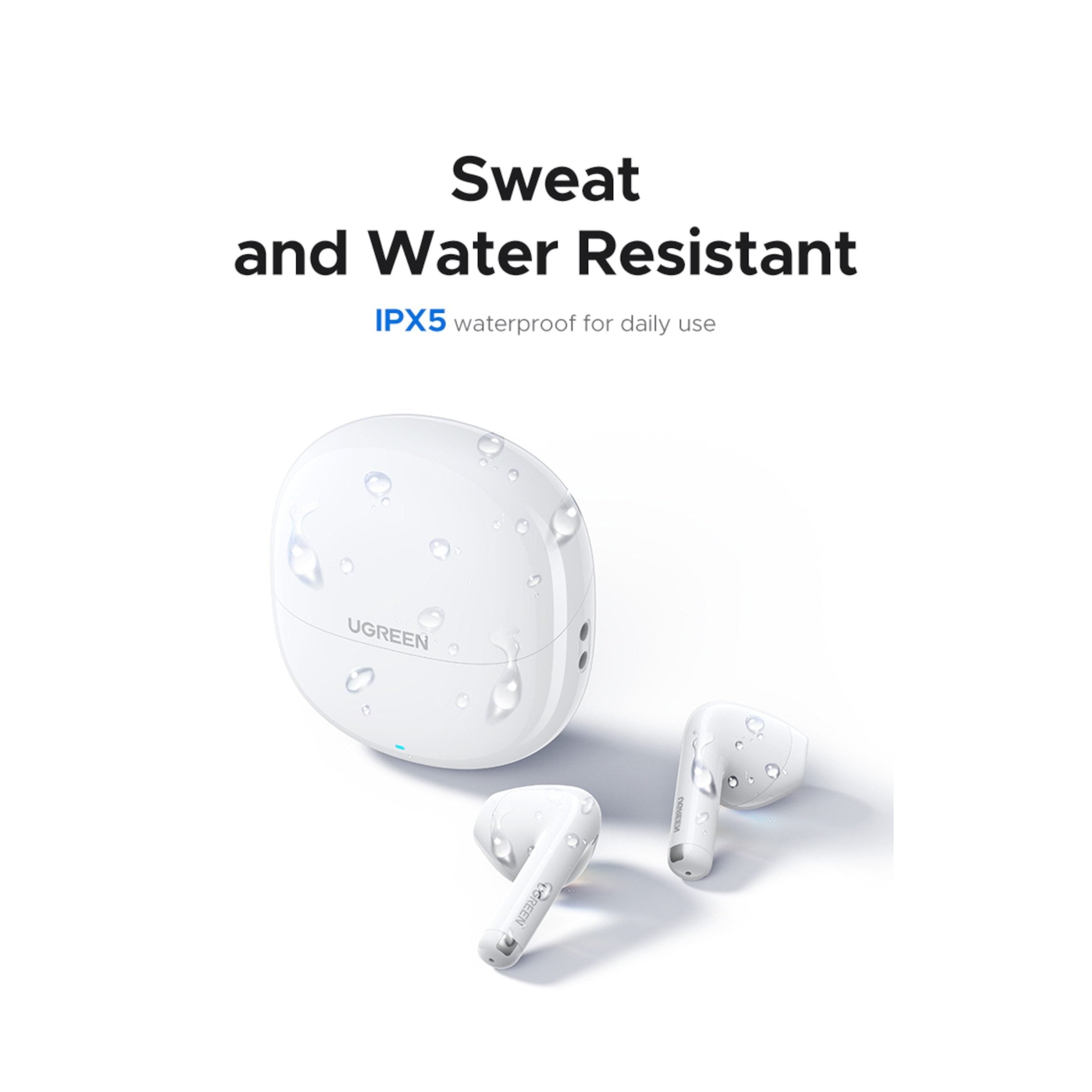 GUNMANSA UGreen Lightbuds Basic Earphones (Semi In-Ear)–White