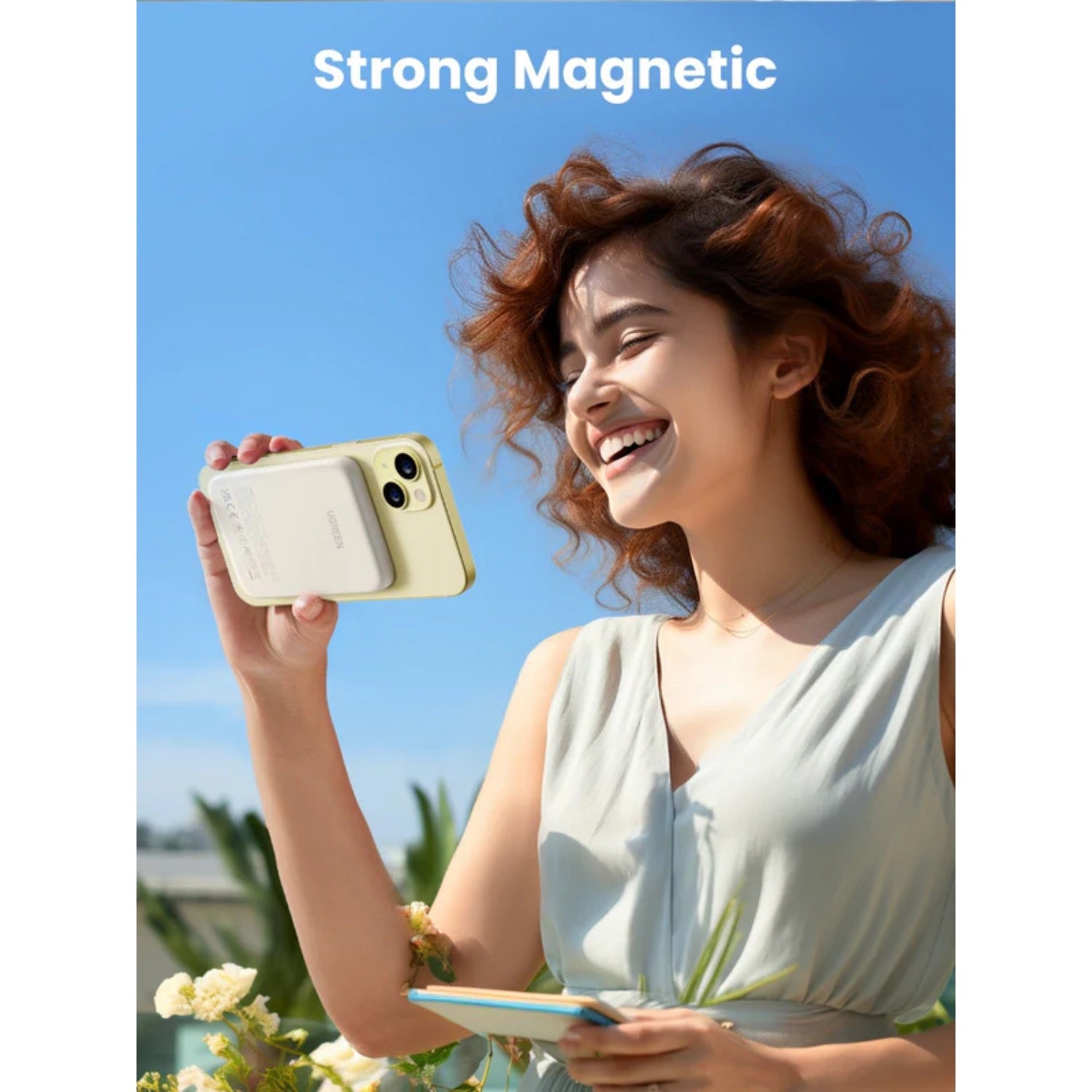 GUNMANSA UGREEN Magnetic Wireless Power Bank 5000mAh - White