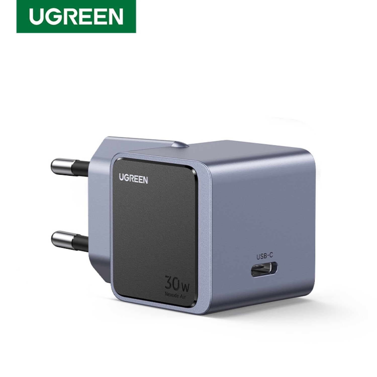 GUNMANSA UGREEN Nexode 1 Port GaNInfinity PD Wall Charger 30W - Grey & Black