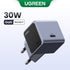 GUNMANSA UGREEN Nexode 1 Port GaNInfinity PD Wall Charger 30W - Grey & Black