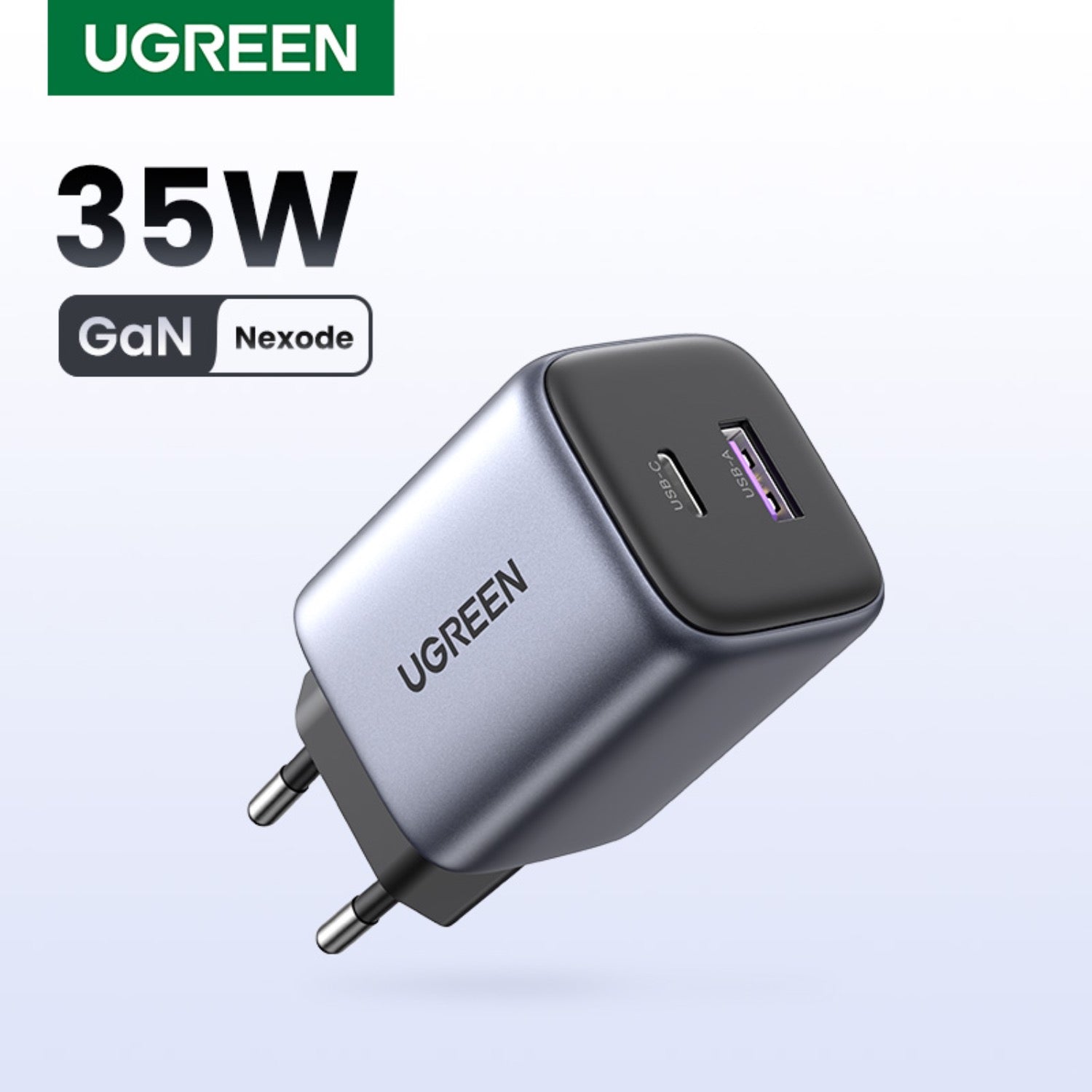 GUNMANSA UGREEN Nexode 2 Port PD/USB Wall Charger 35W - Grey & Black