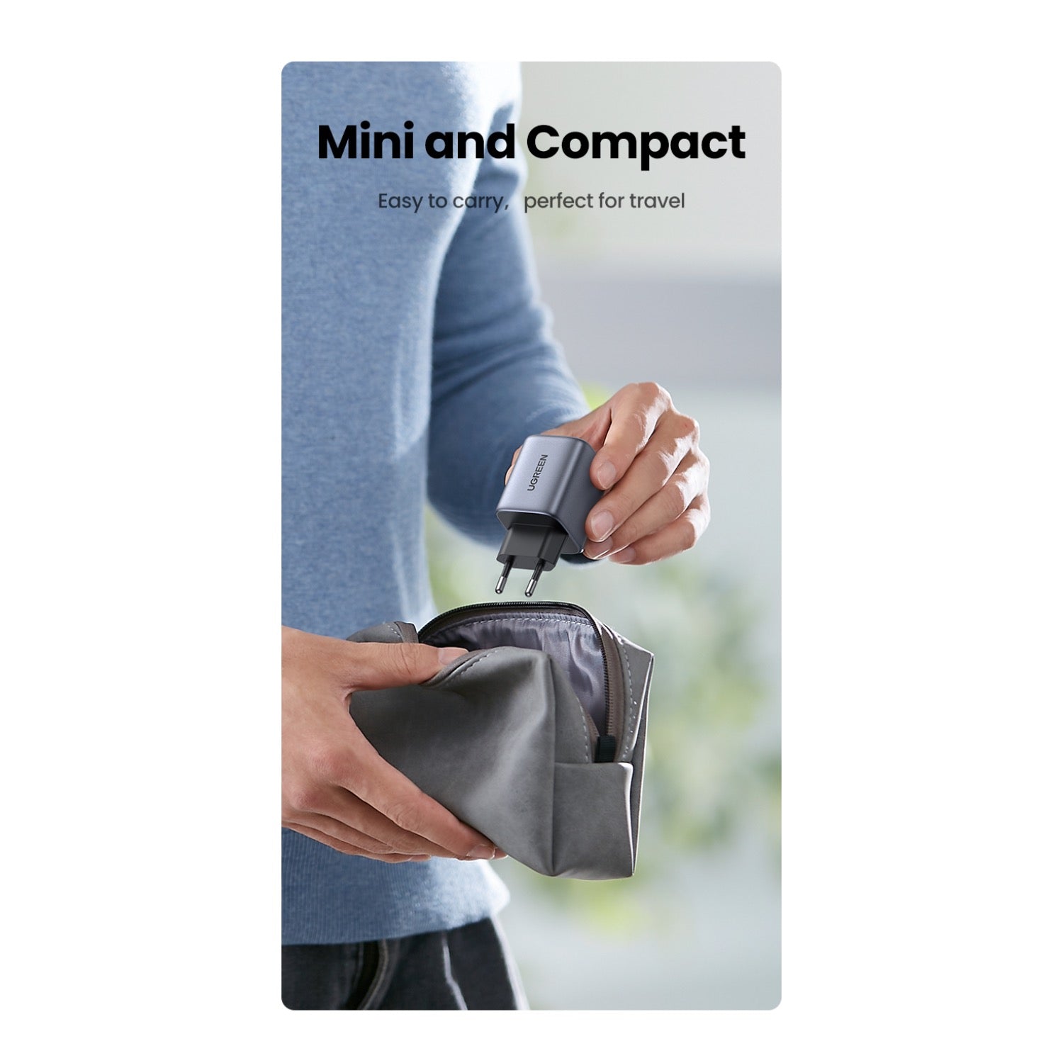 GUNMANSA UGREEN Nexode 2 Port PD/USB Wall Charger 35W - Grey & Black