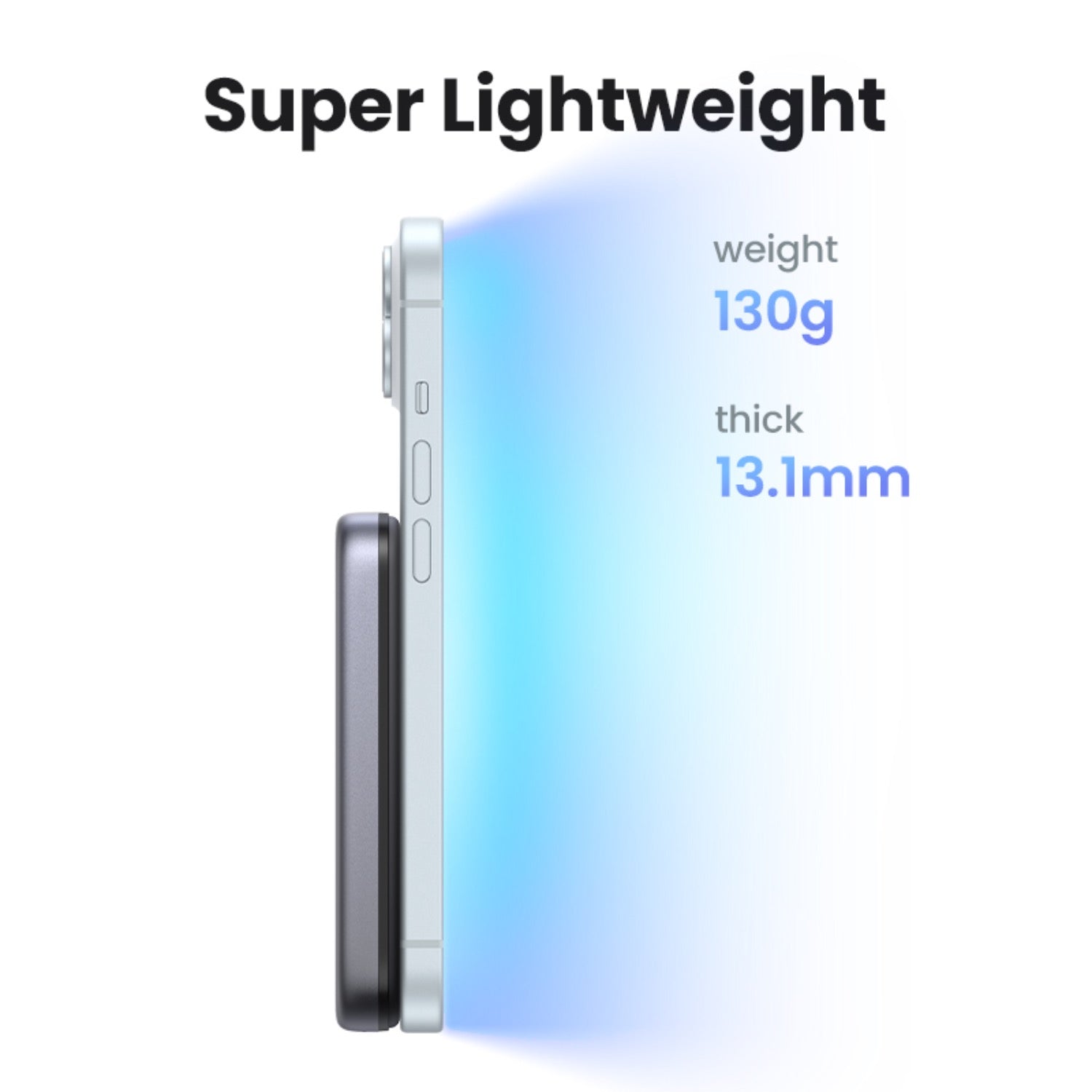 GUNMANSA UGREEN Nexode Magnetic Wireless Power Bank 10000mAh - Grey