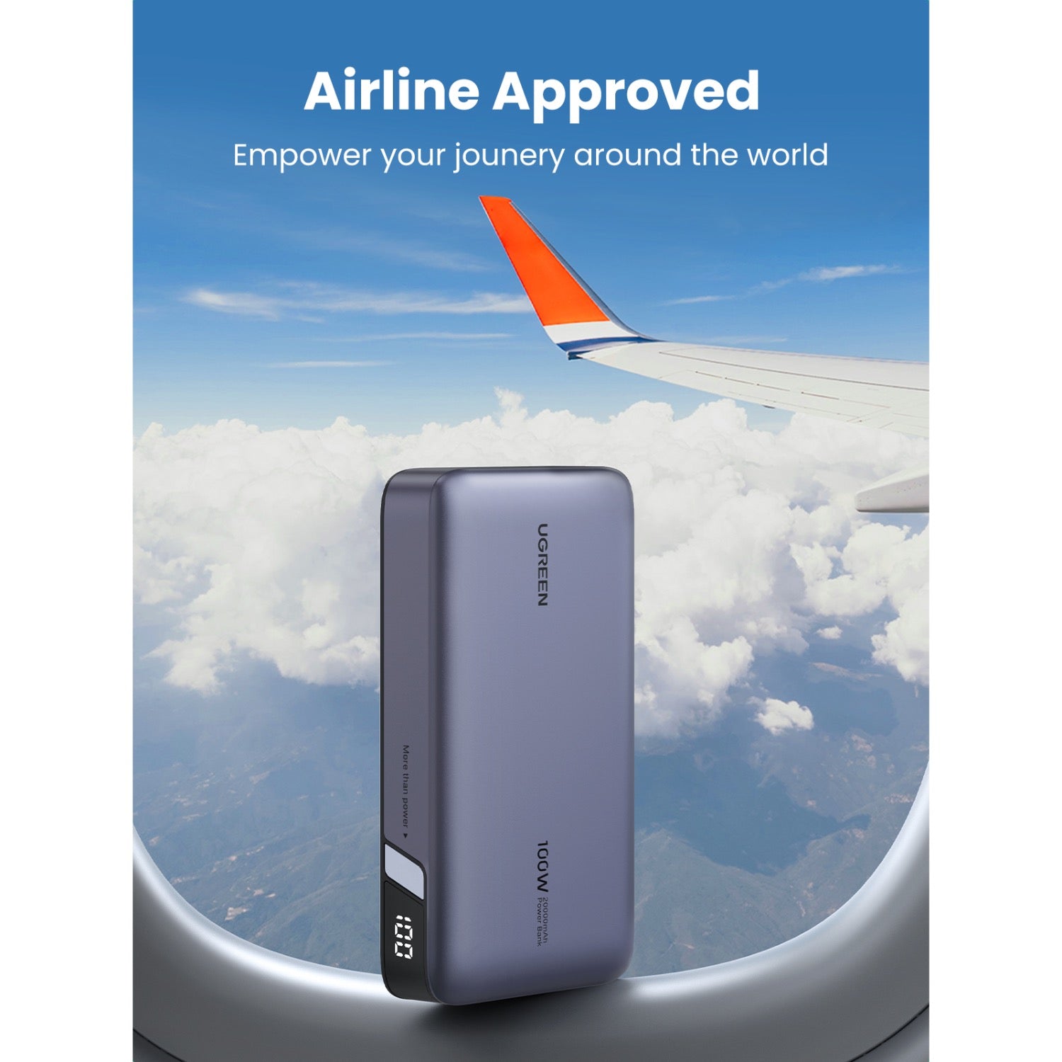 GUNMANSA UGREEN PD Power Bank 20000mAh - Grey