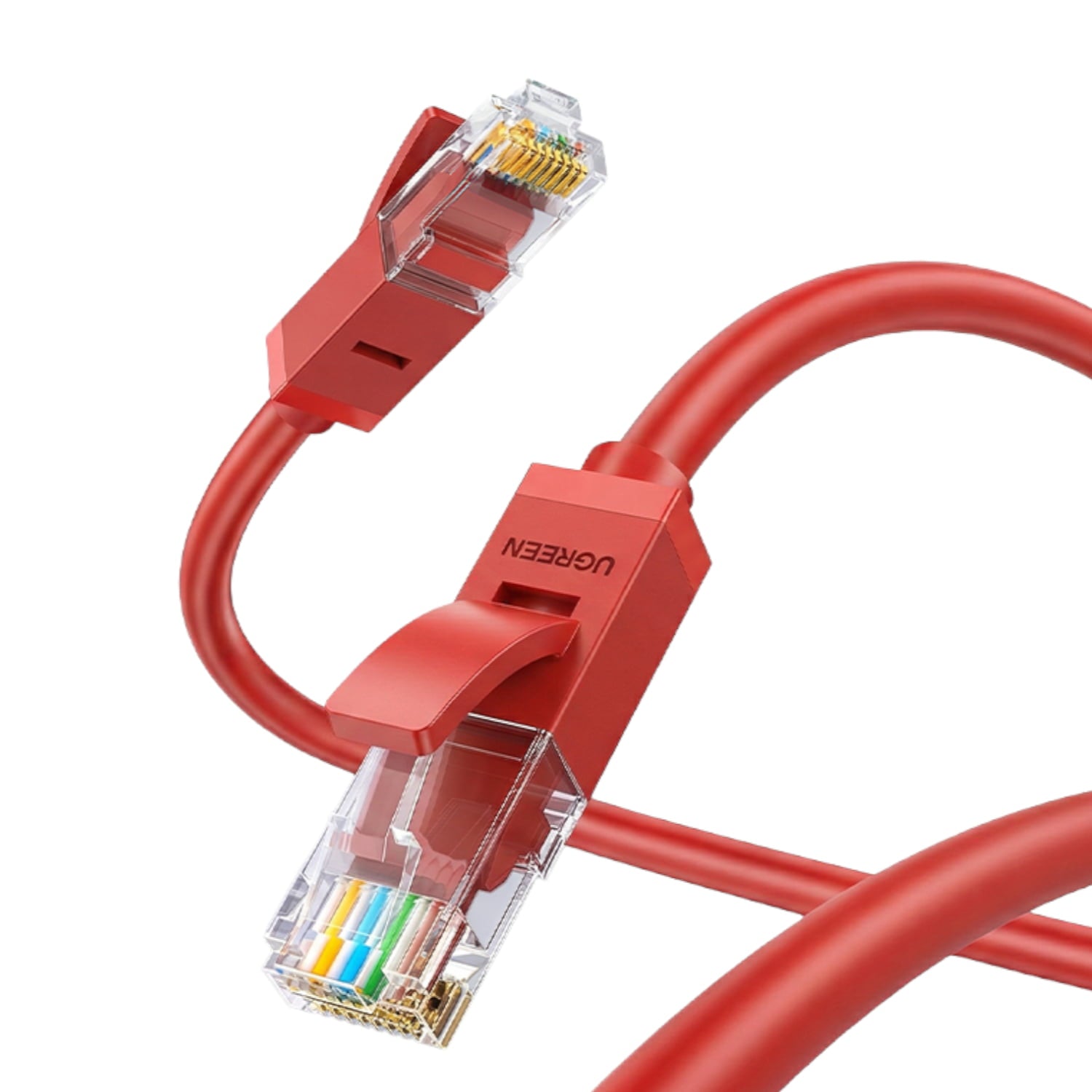 GUNMANSA UGREEN RJ45 CAT6 1m LAN Network Cable – (1Gbps, 250MHz) – Red