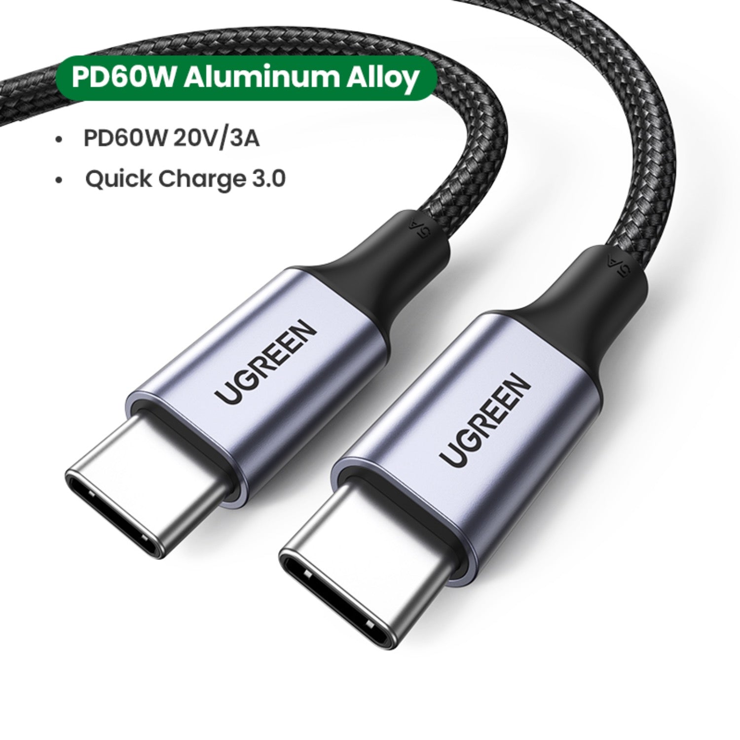 GUNMANSA UGREEN Type-C To Type-C Cable 60W - 1 Metre