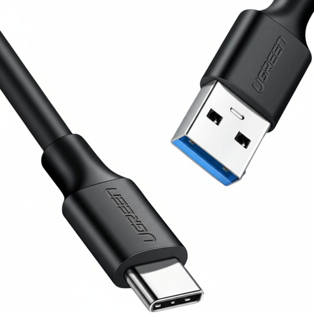 GUNMANSA UGreen Type-C to USB 3.0 Cable 1m – Fast Charging 3A, 5Gbps Sync – Black