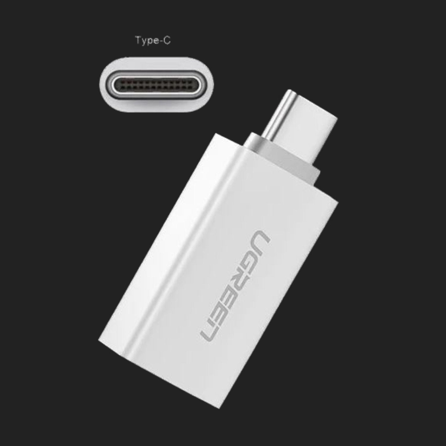 GUNMANSA Ugreen US173 USB-A to USB Type-C Adapter - White