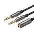 GUNMANSA UGreen UV140 AUX 3.5mm Audio Splitter Cable - Black/Grey