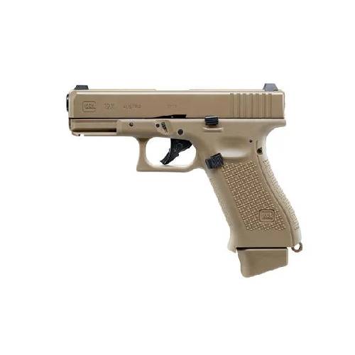 GUNMANSA Umarex Glock 19X Tan Airsoft Pistol (CO2|Semi Auto|Blowback|14) 2.6435
