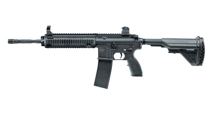 GUNMANSA Umarex Heckler & Koch HK416 Paintball Gas Rifle (Semi Auto|CO2|14|400 FPS|7.5J|.43 CAL) 2.4754x