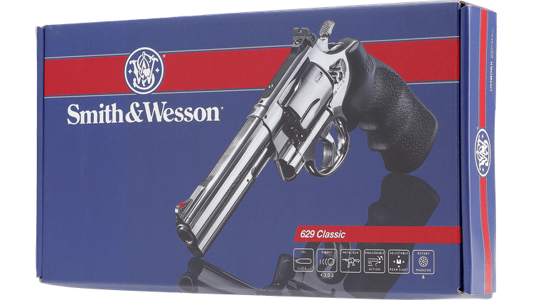 GUNMANSA Umarex Smith and Wesson 629 Gas Gun (Semi Auto|CO2|6 Rounds|404 FPS|<3J|4.5mm BB/Revolver) 5.8386