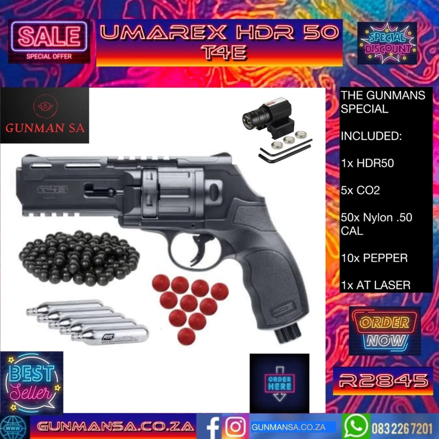 GUNMANSA UMAREX T4E HDR 50 C02 GAS PAINTBALL GUN (11 J) SPECIAL - GSA