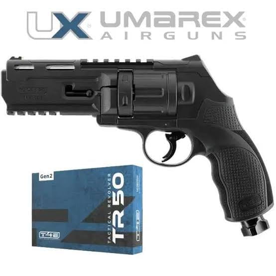 GUNMANSA UMAREX T4E HDR 50 TR GEN 2 Paintball Gas Gun Combo (Semi Auto|CO2|6 Rounds|500 FPS|13J|.50 CAL/Revolver) 2.4758 SPECIAL - GSA