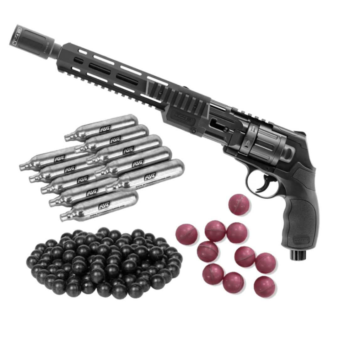 GUNMANSA UMAREX T4E TR50 Gen2 13 Joules Self Defense Revolver 0.50cal X-Kit