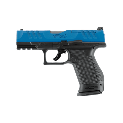 GUNMANSA Umarex T4E Walther PDP Compact Blue Paintball Gas Gun (Semi Auto|Blowback|CO2|8 Rounds|360 FPS|5J|.43 CAL) 2.4555