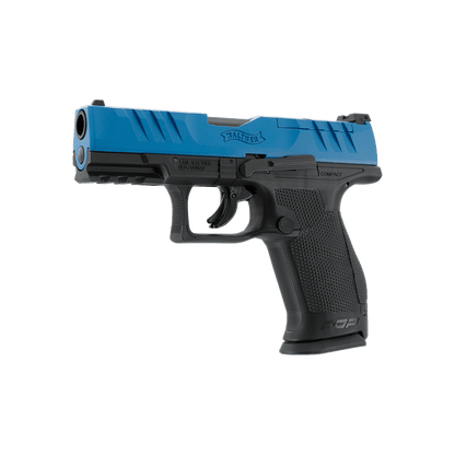 GUNMANSA Umarex T4E Walther PDP Compact Blue Paintball Gas Gun (Semi Auto|Blowback|CO2|8 Rounds|360 FPS|5J|.43 CAL) 2.4555