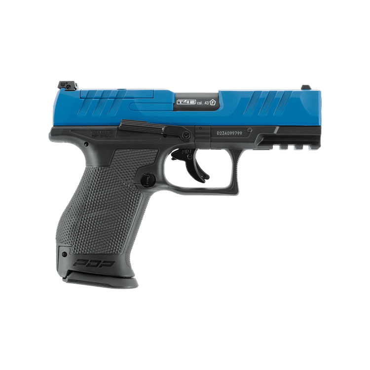 GUNMANSA Umarex T4E Walther PDP Compact Blue Paintball Gas Gun (Semi Auto|Blowback|CO2|8 Rounds|360 FPS|5J|.43 CAL) 2.4555