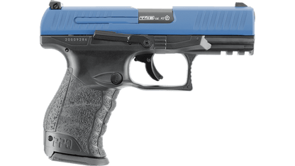 GUNMANSA Umarex T4E Walther PPQ M2 Blue Paintball Gas Gun (Semi Auto|Blowback|CO2|8 Rounds|360 FPS|5J|.43 CAL) 2.4761