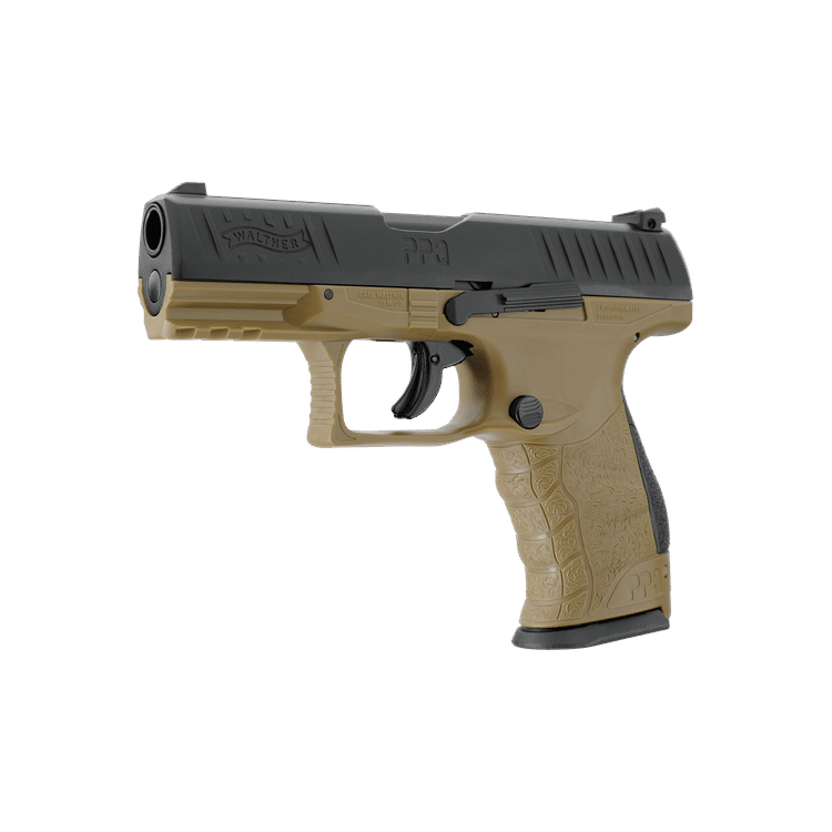 GUNMANSA Umarex T4E Walther PPQ M2 Tan Paintball Gas Gun (Semi Auto|Blowback|CO2|8 Rounds|360 FPS|5J|.43 CAL) 2.4762