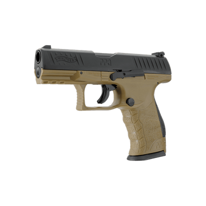 GUNMANSA Umarex T4E Walther PPQ M2 Tan Paintball Gas Gun (Semi Auto|Blowback|CO2|8 Rounds|360 FPS|5J|.43 CAL) 2.4762