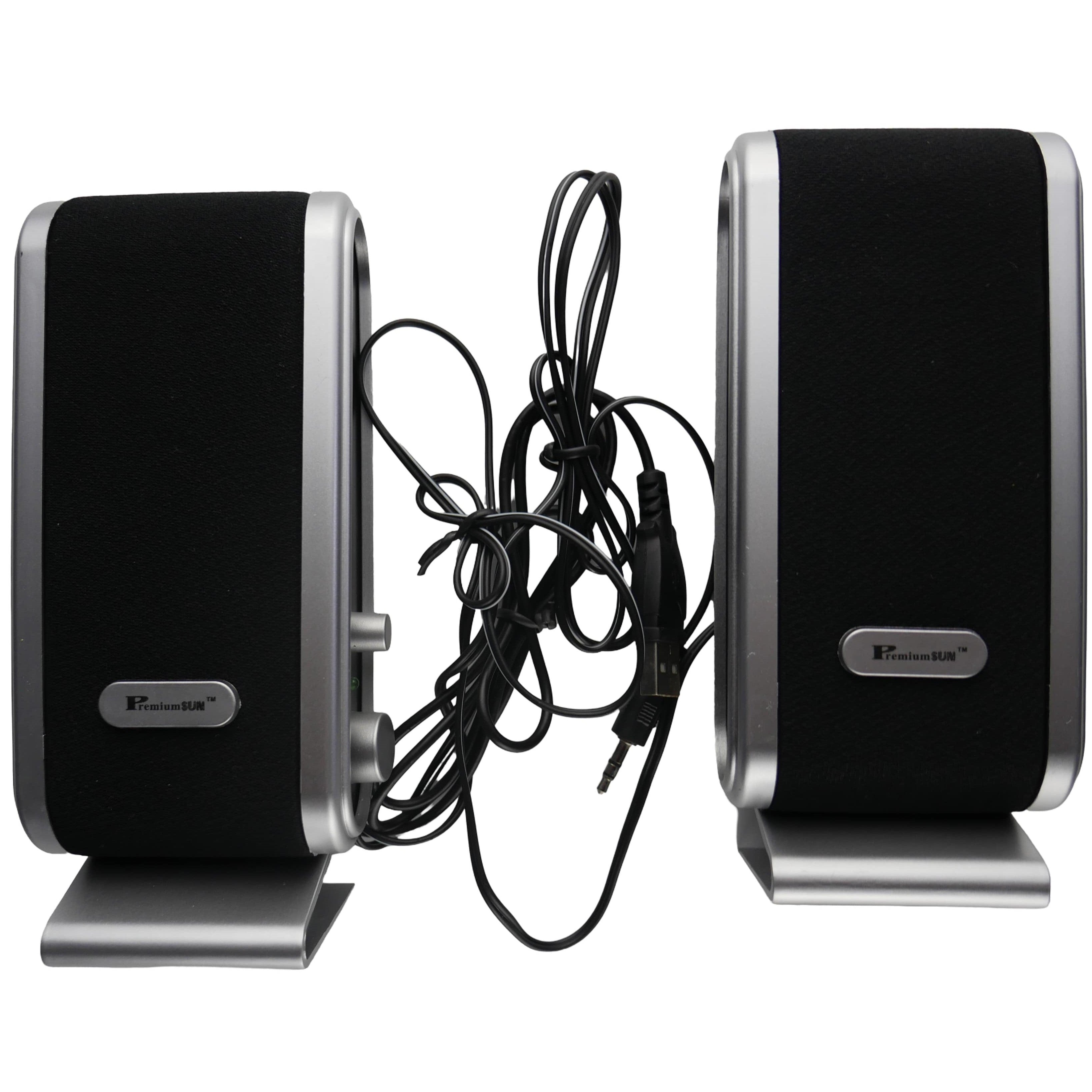 GUNMANSA Unique USB Multimedia Speakers Black & Silver