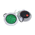 GUNMANSA Universal 4″ Green LED Truck Light with Chrome Trim (Pair)