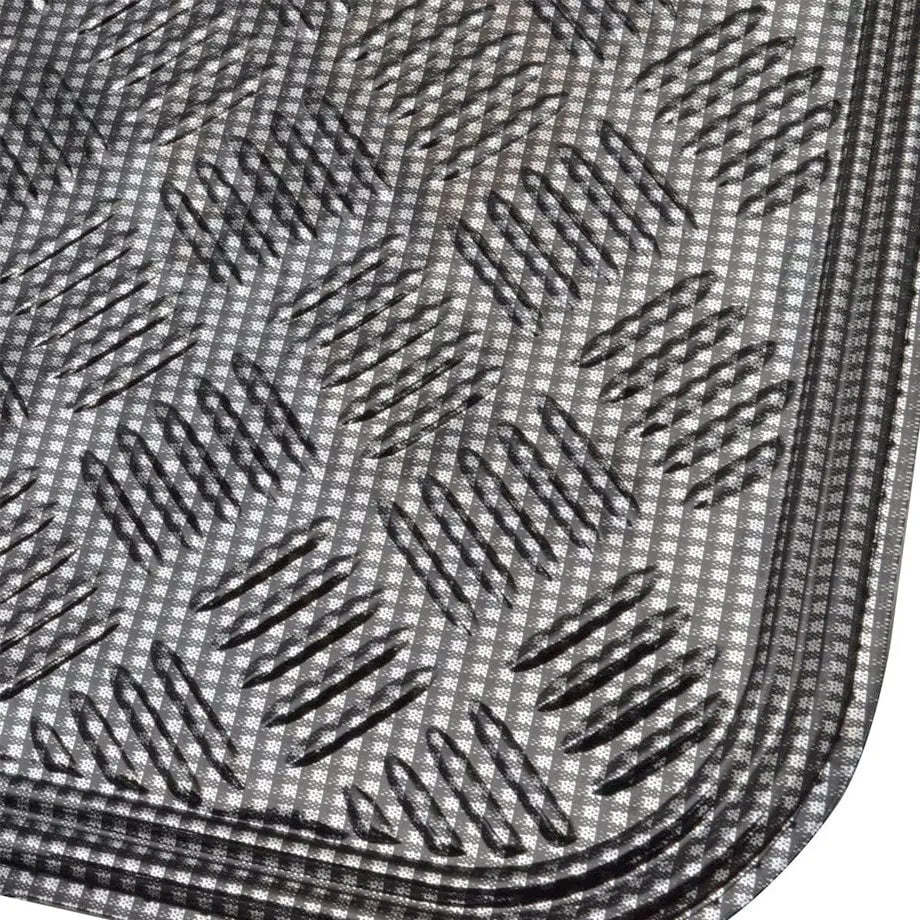 GUNMANSA Universal 4-Piece Chrome Carbon Look Racing Mats