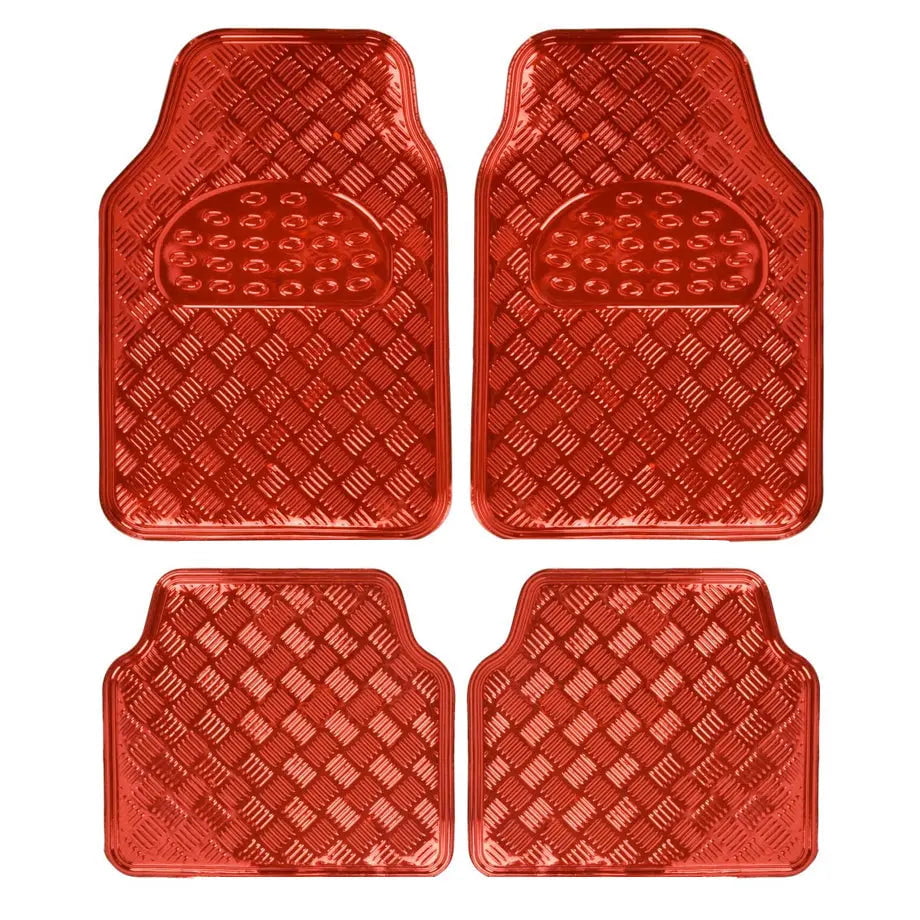 GUNMANSA Universal 4-Piece Chrome Racing Mats