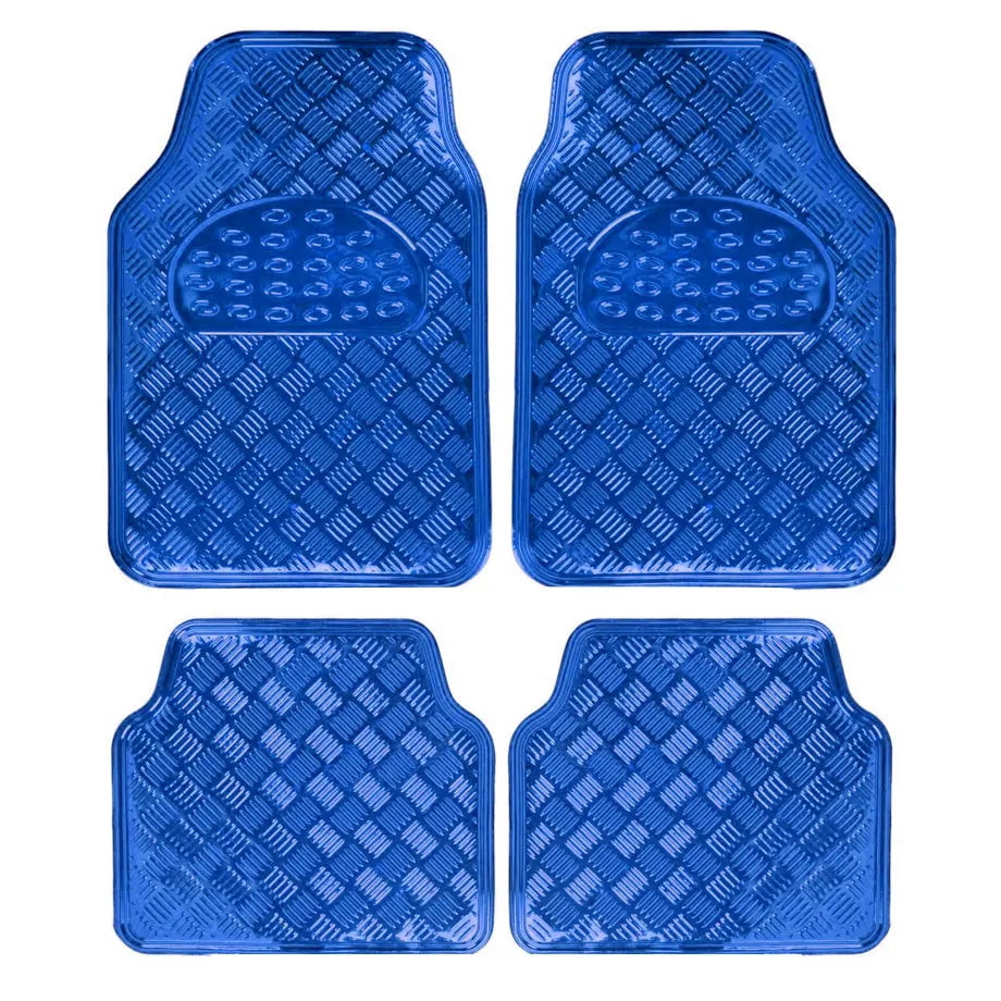 GUNMANSA Universal 4-Piece Chrome Racing Mats