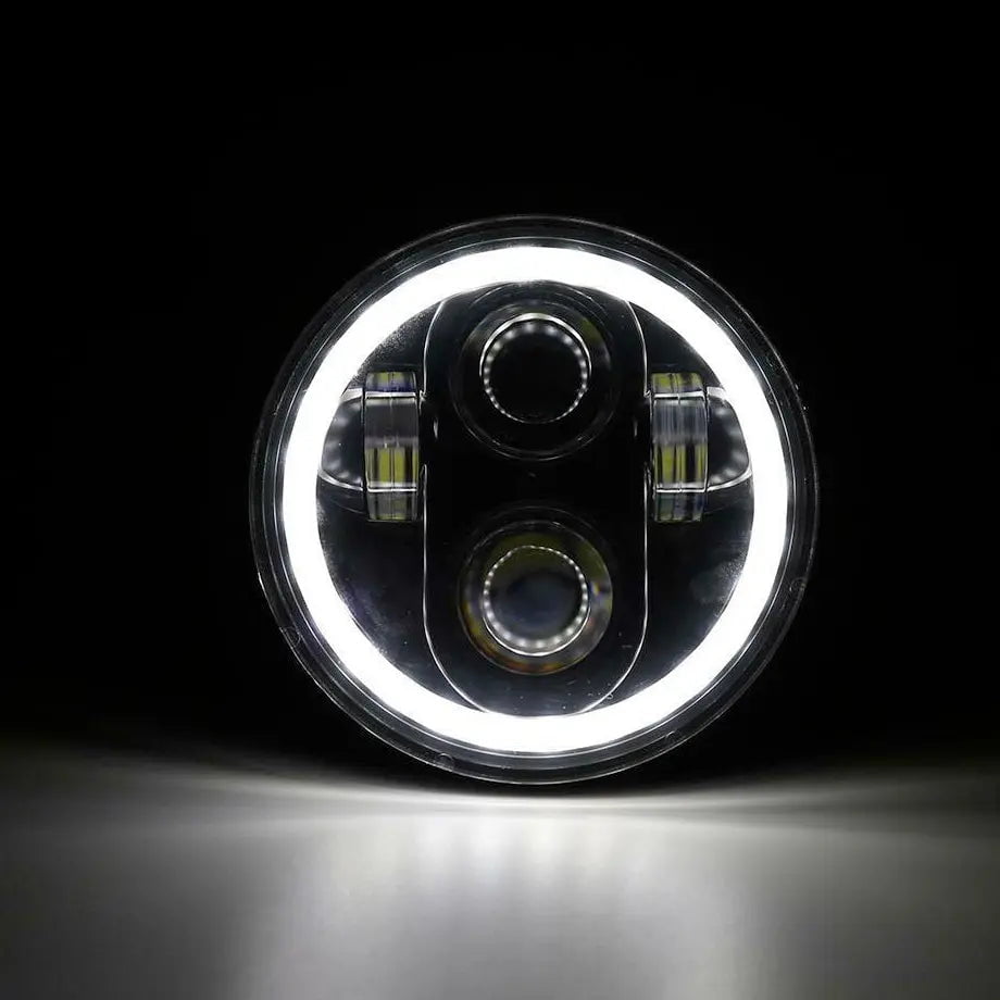 GUNMANSA Universal 5.7 Inch - Jeep Style LED Angel Eye Projector Headlight