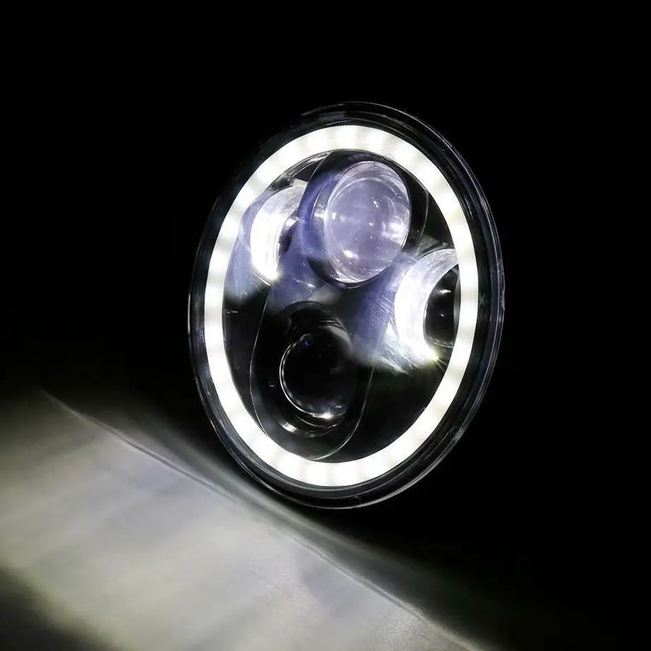 GUNMANSA Universal 5.7 Inch - Jeep Style LED Angel Eye Projector Headlight