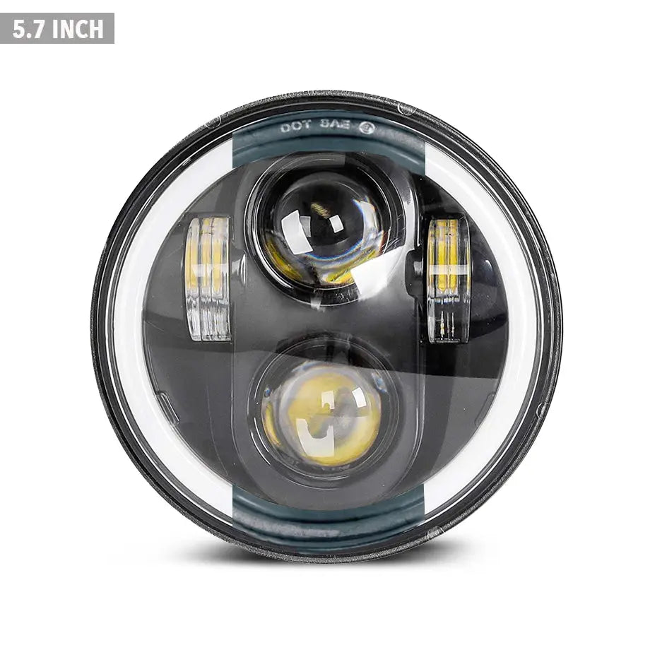 GUNMANSA Universal 5.7 Inch - Jeep Style LED Angel Eye Projector Headlight