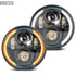 GUNMANSA Universal 5.7 Inch - Jeep Style LED Angel Eye Projector Headlight