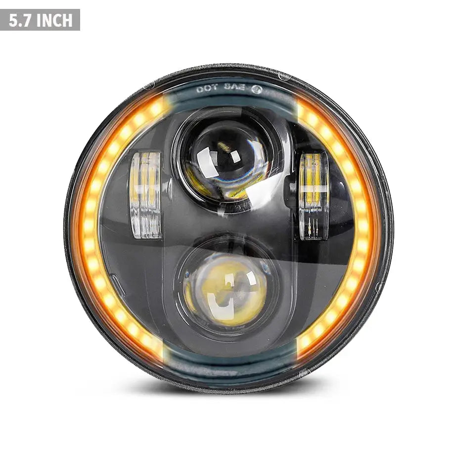 GUNMANSA Universal 5.7 Inch - Jeep Style LED Angel Eye Projector Headlight