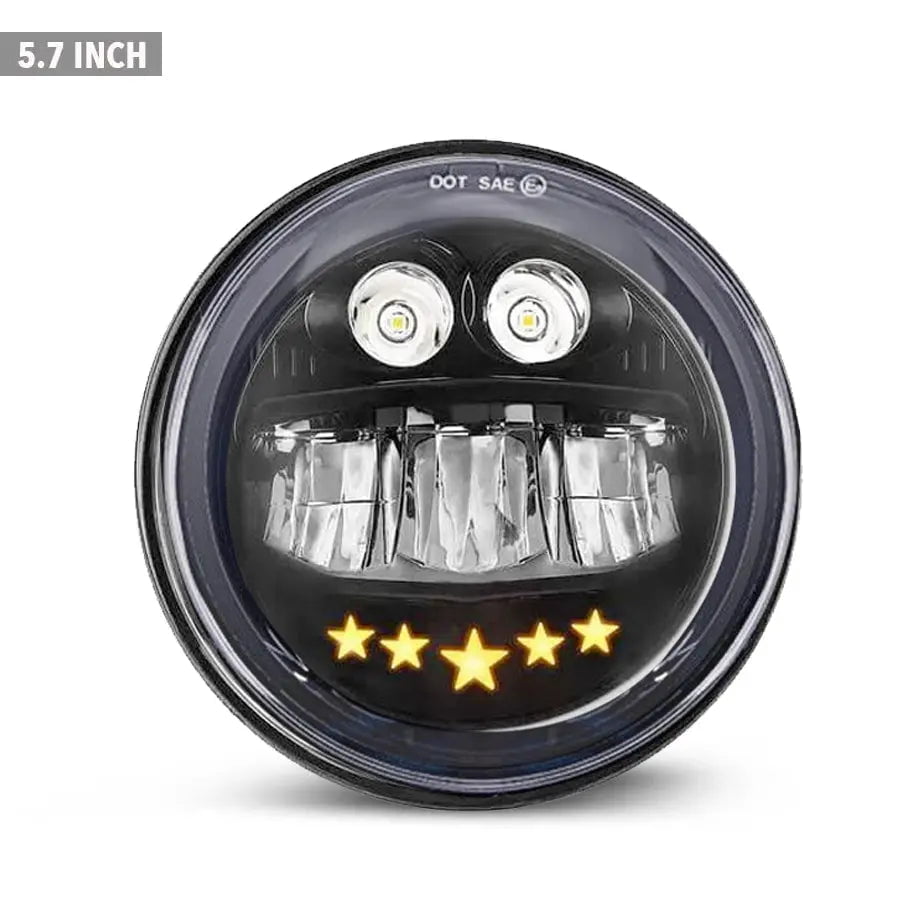 GUNMANSA Universal 5.7 Inch - Jeep Style LED Headlight Star Design