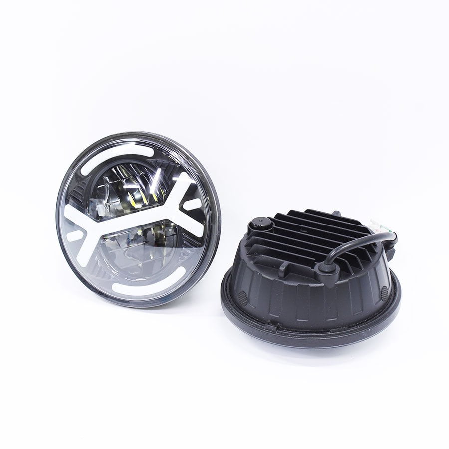 GUNMANSA Universal 5″ LED with Cross Hair Design H4 Headlights (set)