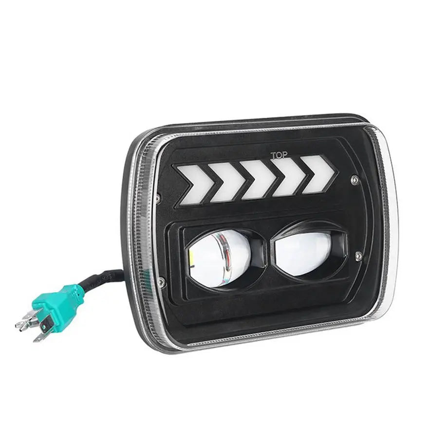 GUNMANSA Universal 7 Inch Dual Function LED Projector Square Headlight