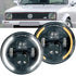 GUNMANSA Universal - 7 inch Jeep Style DRL Angel Eye Projector Headlight