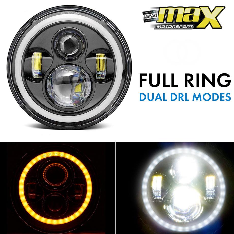 GUNMANSA Universal 7 inch Jeep Style LED Angel Eye Projector Headlight