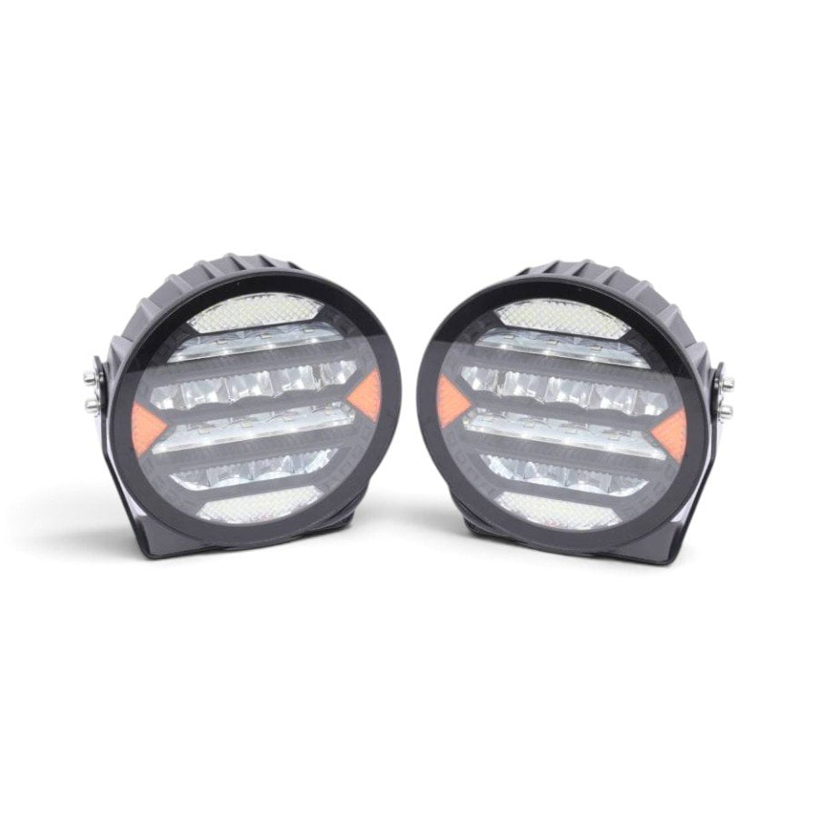 GUNMANSA Universal 7″ LED Spotlamps with Orange Reflectors (pair)