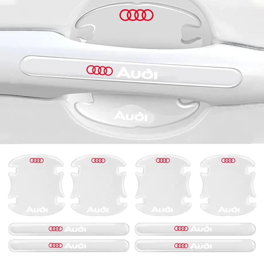 GUNMANSA Universal Audi Transparent Silicone Door Handle Cover Protector Set (8pc)