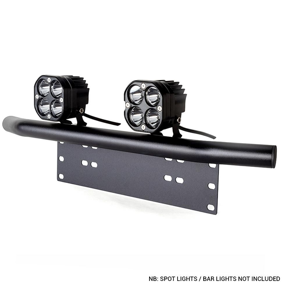 GUNMANSA Universal Bar Light Mounting Bracket & Licence Plate Holder (Black)